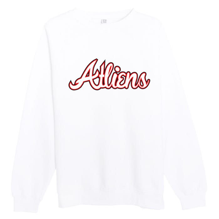 Atliens Atlanta Script Premium Crewneck Sweatshirt