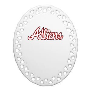 Atliens Atlanta Script Ceramic Oval Ornament