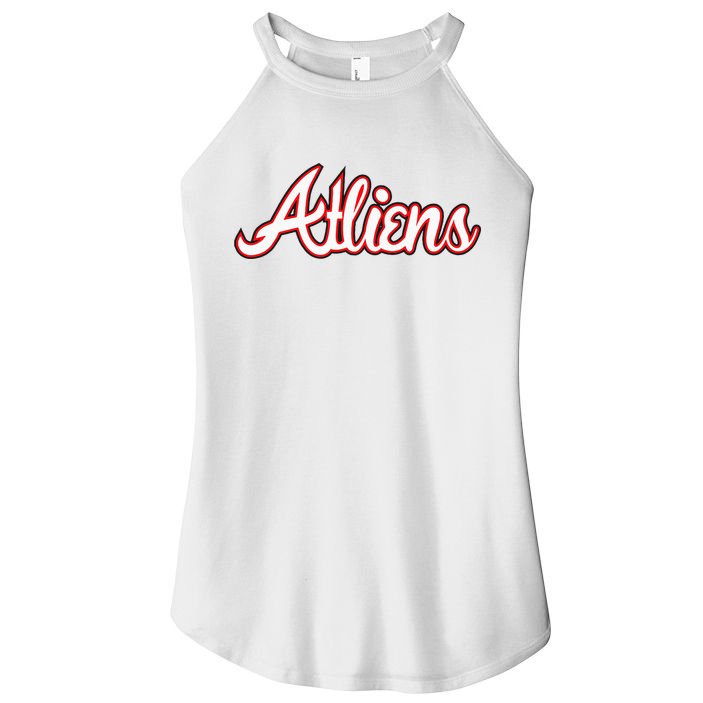 Atliens Atlanta Script Women's Perfect Tri Rocker Tank