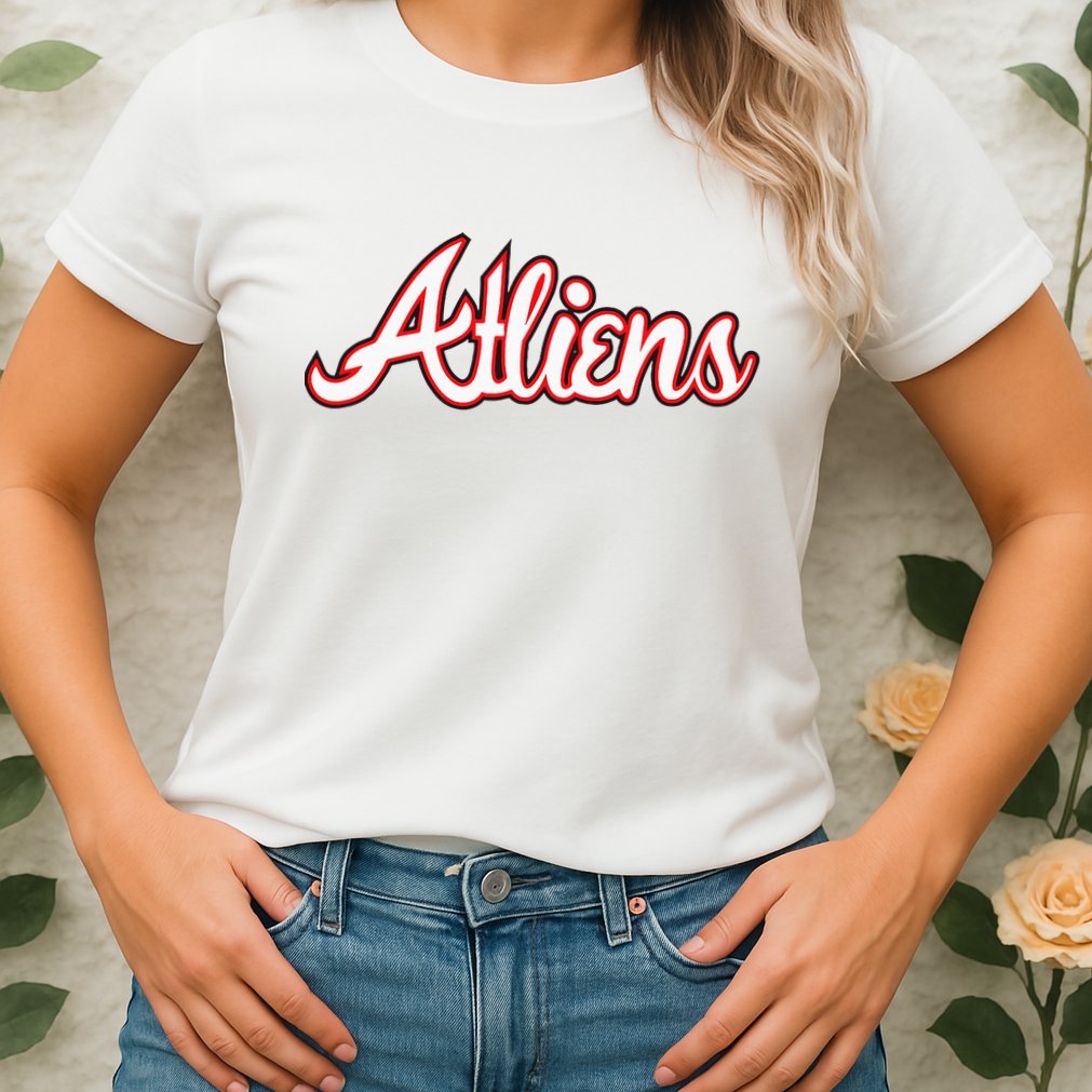 Atliens Atlanta Script Womens T-Shirt