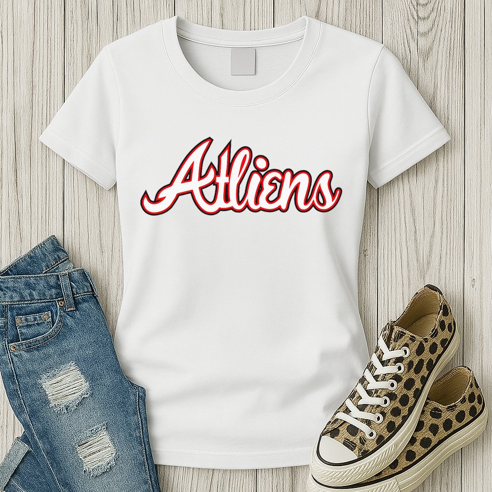 Atliens Atlanta Script Womens T-Shirt