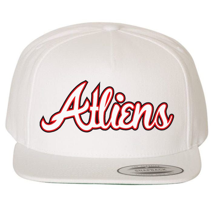 Atliens Atlanta Script Wool Snapback Cap