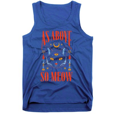 As Above So Meow Magic Cat Halloween Costume Tank Top