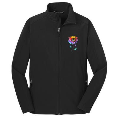 Autism Awareness Sunflower Be Kind Puzzle Mom Support K Gift Core Soft Shell Jacket