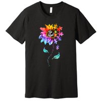 Autism Awareness Sunflower Be Kind Puzzle Mom Support K Gift Premium T-Shirt