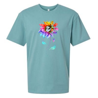 Autism Awareness Sunflower Be Kind Puzzle Mom Support K Gift Sueded Cloud Jersey T-Shirt