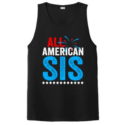 All American Sis Sister 4th Of July Usa Family Matching Gift PosiCharge Competitor Tank