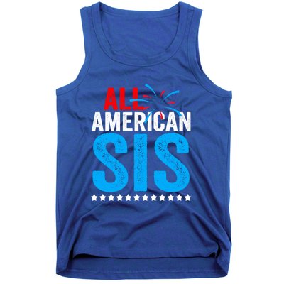 All American Sis Sister 4th Of July Usa Family Matching Gift Tank Top