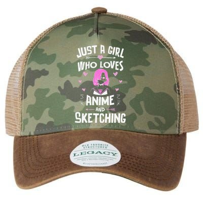 Anime And Sketching, Just A Girl Who Loves Anime Legacy Tie Dye Trucker Hat