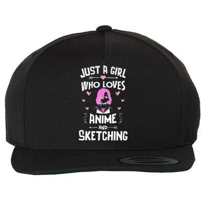 Anime And Sketching, Just A Girl Who Loves Anime Wool Snapback Cap