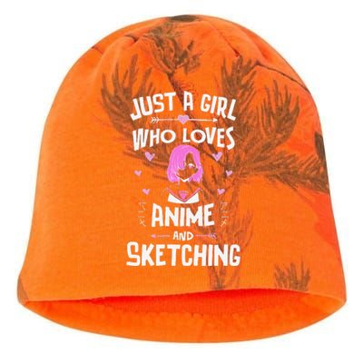 Anime And Sketching, Just A Girl Who Loves Anime Kati - Camo Knit Beanie