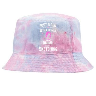 Anime And Sketching, Just A Girl Who Loves Anime Tie-Dyed Bucket Hat