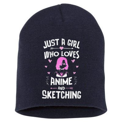 Anime And Sketching, Just A Girl Who Loves Anime Short Acrylic Beanie