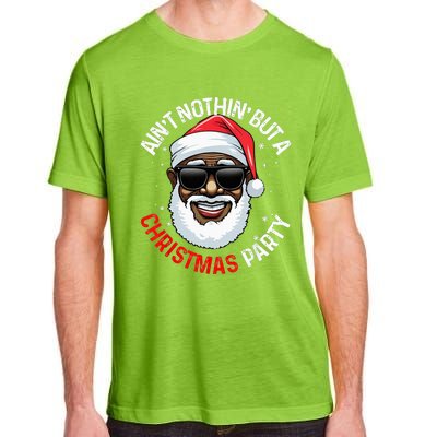 African American Santa Claus Christmas Pajama Adult ChromaSoft Performance T-Shirt