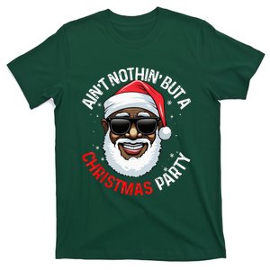 African American Santa Claus Christmas Pajama T-Shirt