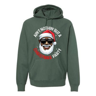 African American Santa Claus Christmas Pajama Premium Hoodie