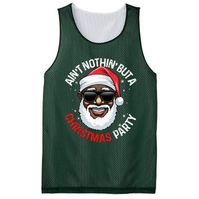 African American Santa Claus Christmas Pajama Mesh Reversible Basketball Jersey Tank