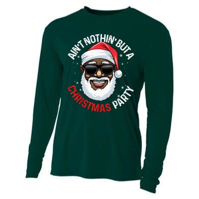 African American Santa Claus Christmas Pajama Cooling Performance Long Sleeve Crew