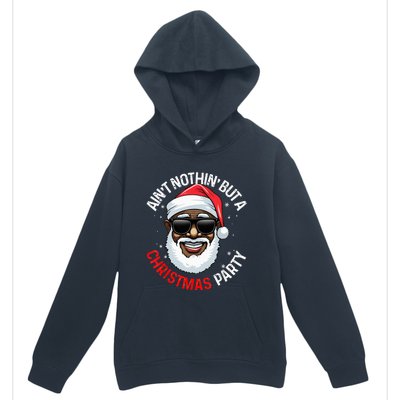 African American Santa Claus Christmas Pajama Urban Pullover Hoodie