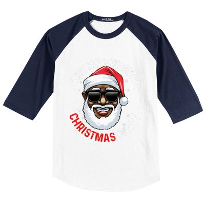 African American Santa Claus Christmas Pajama Baseball Sleeve Shirt