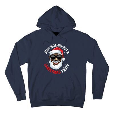 African American Santa Claus Christmas Pajama Tall Hoodie