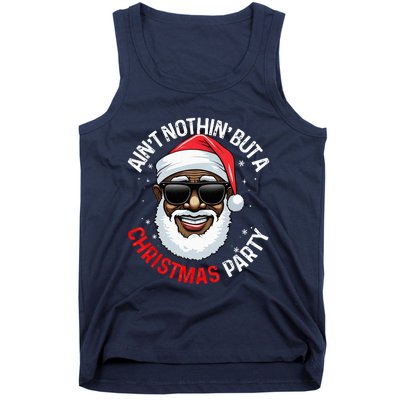 African American Santa Claus Christmas Pajama Tank Top