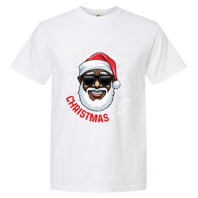 African American Santa Claus Christmas Pajama Garment-Dyed Heavyweight T-Shirt