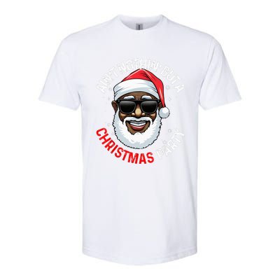 African American Santa Claus Christmas Pajama Softstyle CVC T-Shirt