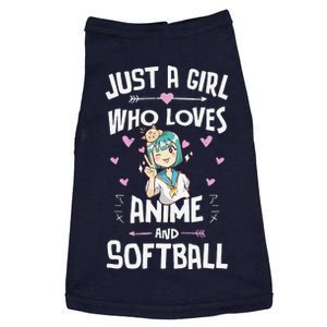 Anime And Softball For Daughter And Girls Doggie Tank