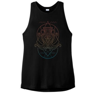 Aquarius Astrological Spiritual Zodiac Sign Cool Gift Ladies PosiCharge Tri-Blend Wicking Tank