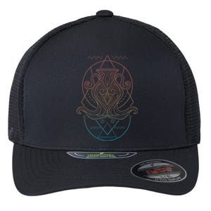 Aquarius Astrological Spiritual Zodiac Sign Cool Gift Flexfit Unipanel Trucker Cap