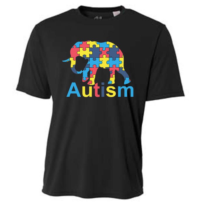 Autism Awareness Tees Elephant Puzzle Cooling Performance Crew T-Shirt