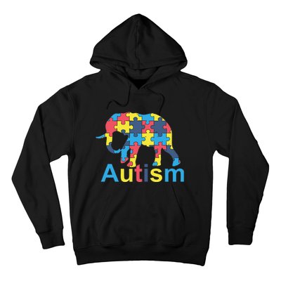 Autism Awareness Tees Elephant Puzzle Hoodie