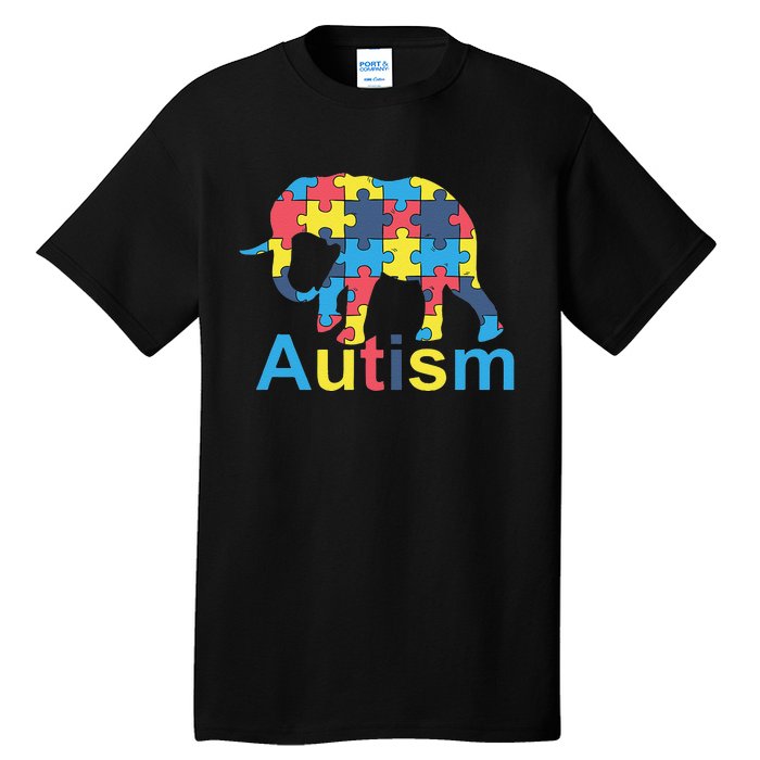 Autism Awareness Tees Elephant Puzzle Tall T-Shirt