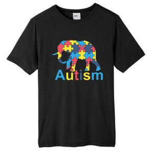 Autism Awareness Tees Elephant Puzzle Tall Fusion ChromaSoft Performance T-Shirt