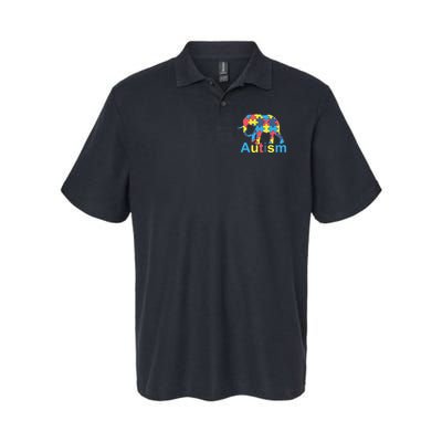 Autism Awareness Tees Elephant Puzzle Softstyle Adult Sport Polo