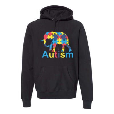 Autism Awareness Tees Elephant Puzzle Premium Hoodie