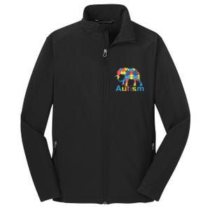 Autism Awareness Tees Elephant Puzzle Core Soft Shell Jacket