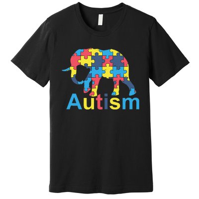 Autism Awareness Tees Elephant Puzzle Premium T-Shirt