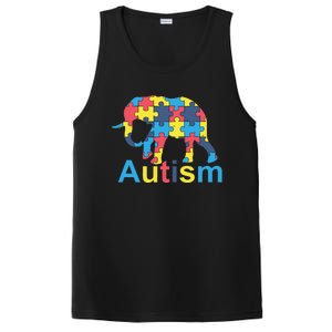 Autism Awareness Tees Elephant Puzzle PosiCharge Competitor Tank