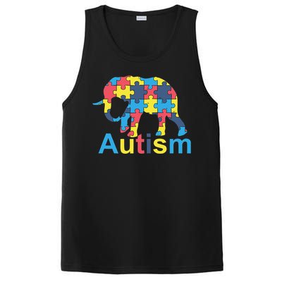 Autism Awareness Tees Elephant Puzzle PosiCharge Competitor Tank