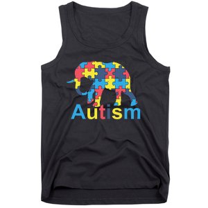 Autism Awareness Tees Elephant Puzzle Tank Top