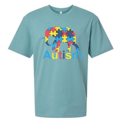 Autism Awareness Tees Elephant Puzzle Sueded Cloud Jersey T-Shirt