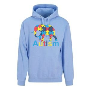 Autism Awareness Tees Elephant Puzzle Unisex Surf Hoodie