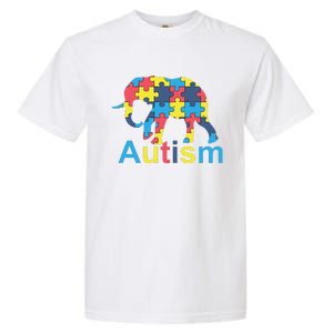 Autism Awareness Tees Elephant Puzzle Garment-Dyed Heavyweight T-Shirt