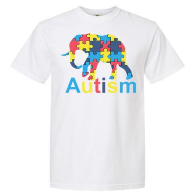 Autism Awareness Tees Elephant Puzzle Garment-Dyed Heavyweight T-Shirt