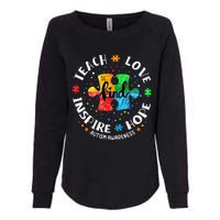 Autism Awareness Teacher Teach Hope Love Inspire Womens California Wash Sweatshirt