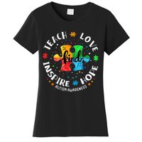 Autism Awareness Teacher Teach Hope Love Inspire Women's T-Shirt