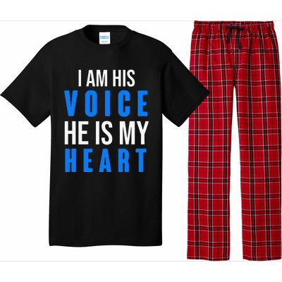 Autism Awareness Tees I Am His Voice He Is My Heart Pajama Set