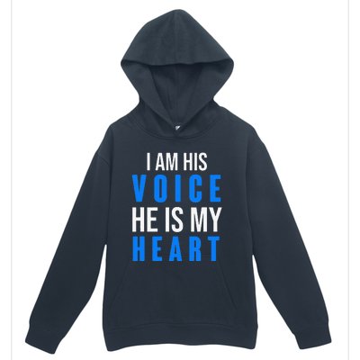 Autism Awareness Tees I Am His Voice He Is My Heart Urban Pullover Hoodie